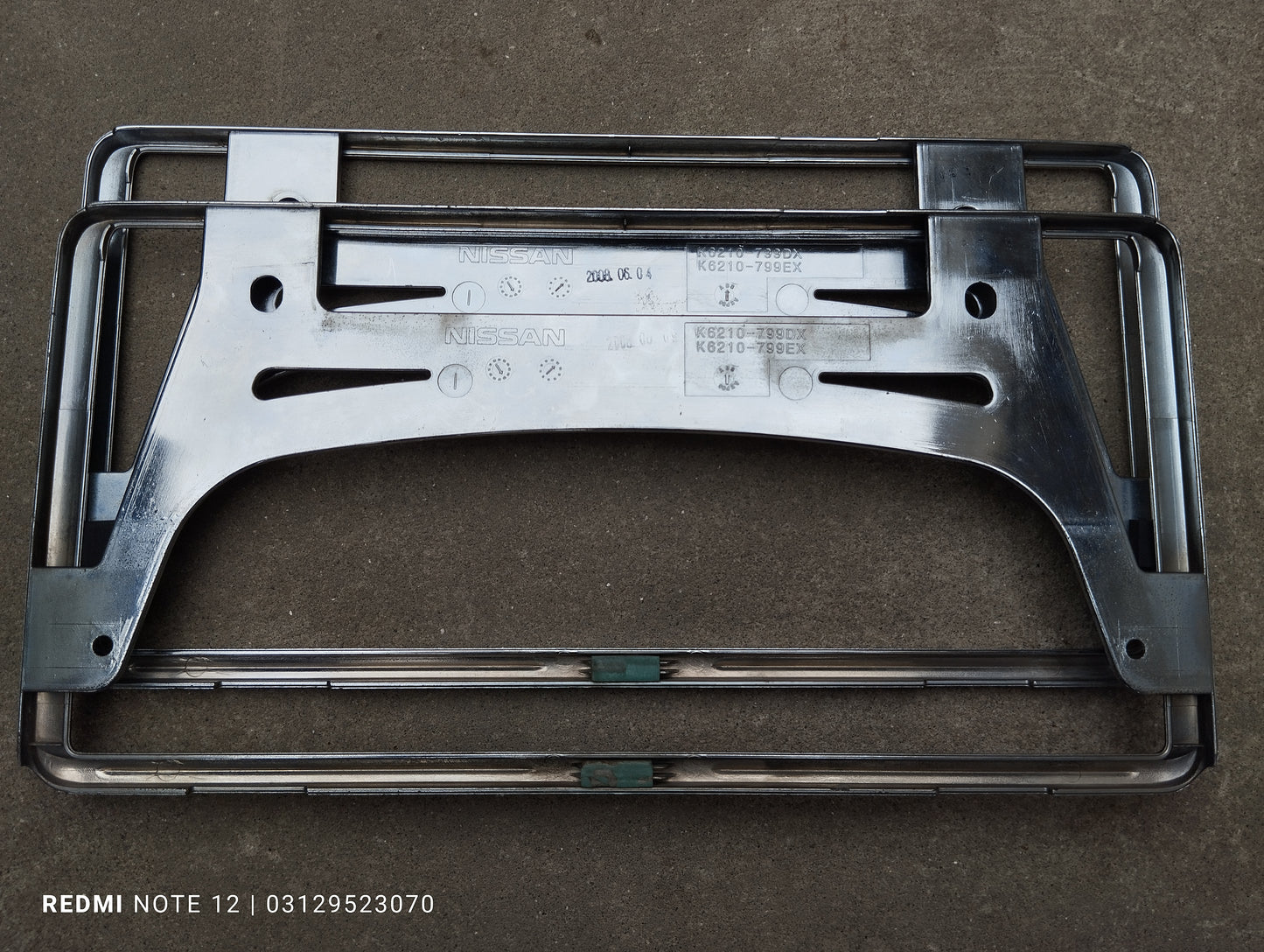 Nissan OEM Number Plate Frame Licence Plate Frame Genuine Japanese OEM K6210-799DX K6210-799EX