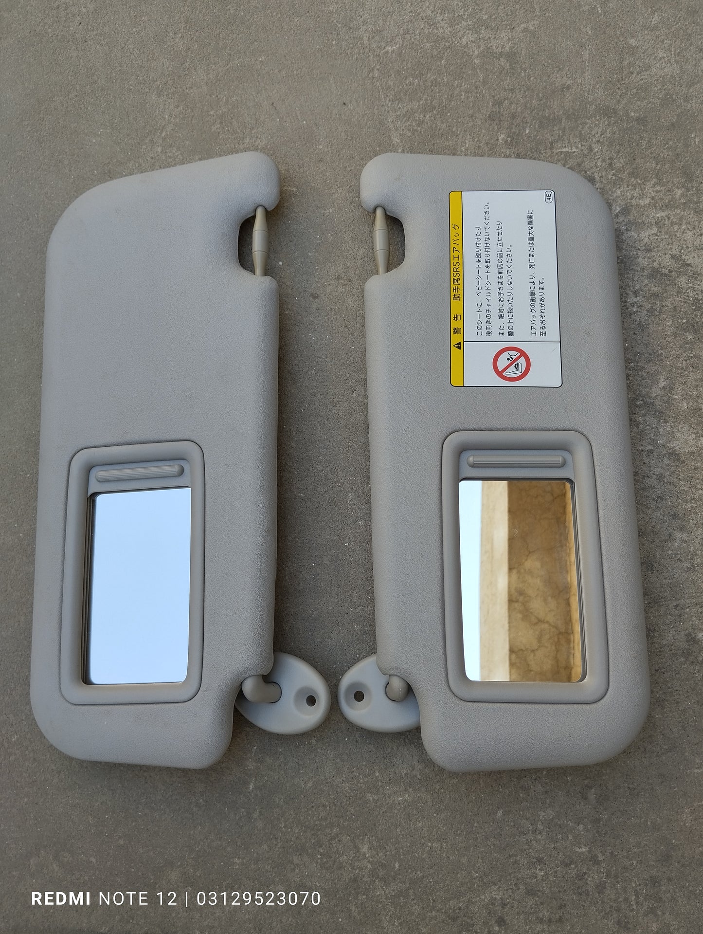 Toyota Aqua OEM interior Sun Visor with mirror Genuine Japanese OEM 74320-52D70B0