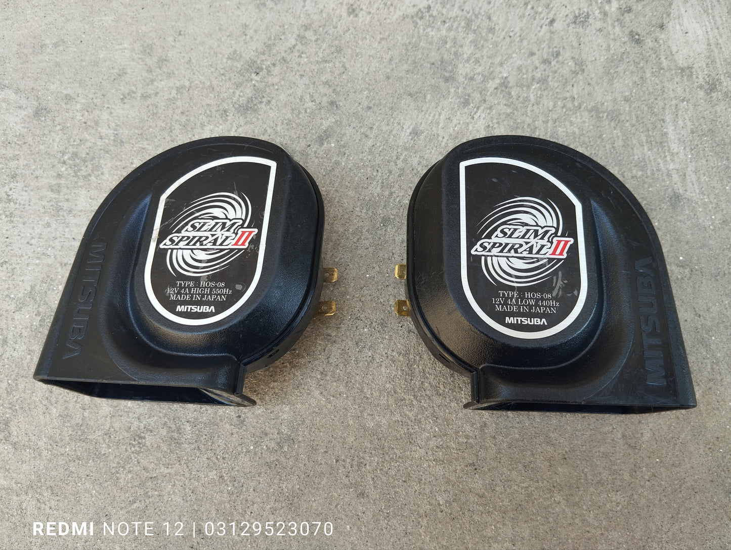 Mitsuba Slim Spiral Horn 550Hz 440Hz Genuine Japanese OEM