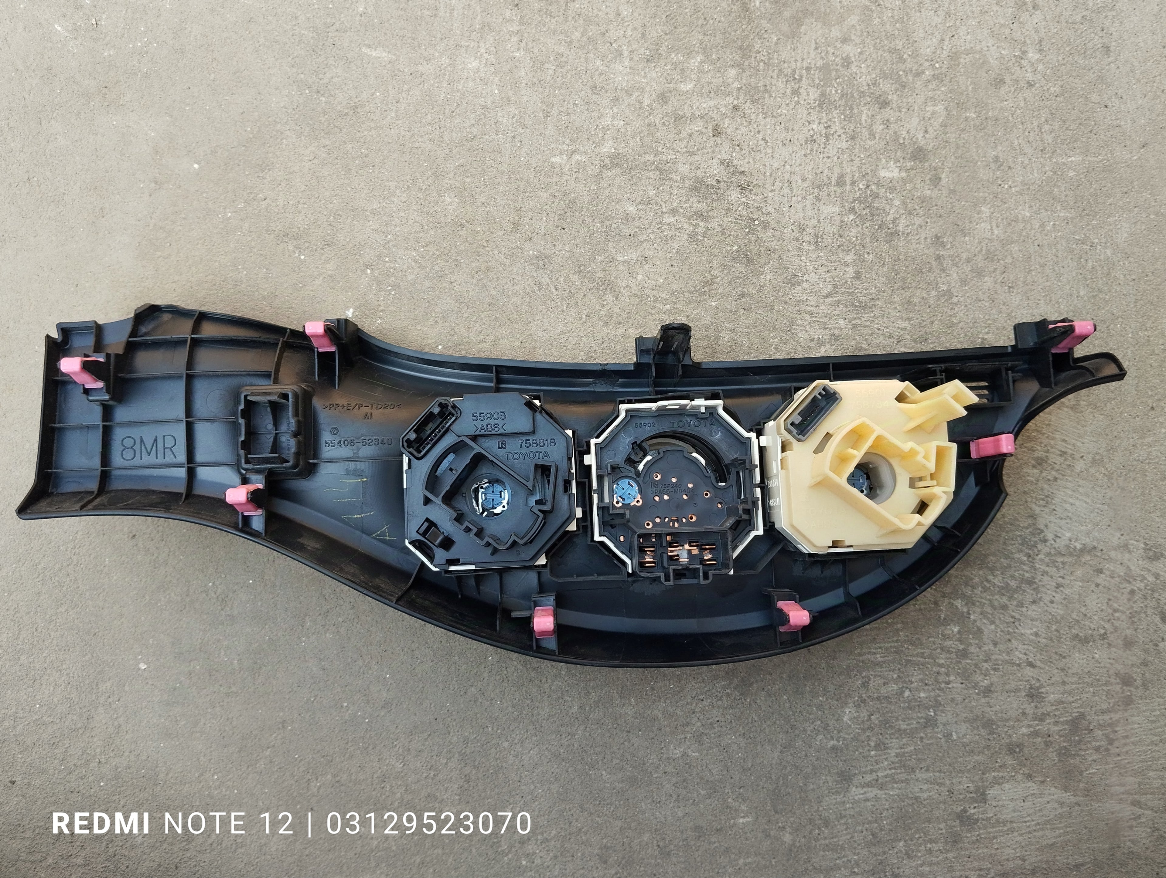 Toyota Vitz OEM Interior Dashboard Chrome AC & Heater Control Panel climate control panel OEM 55406-52340