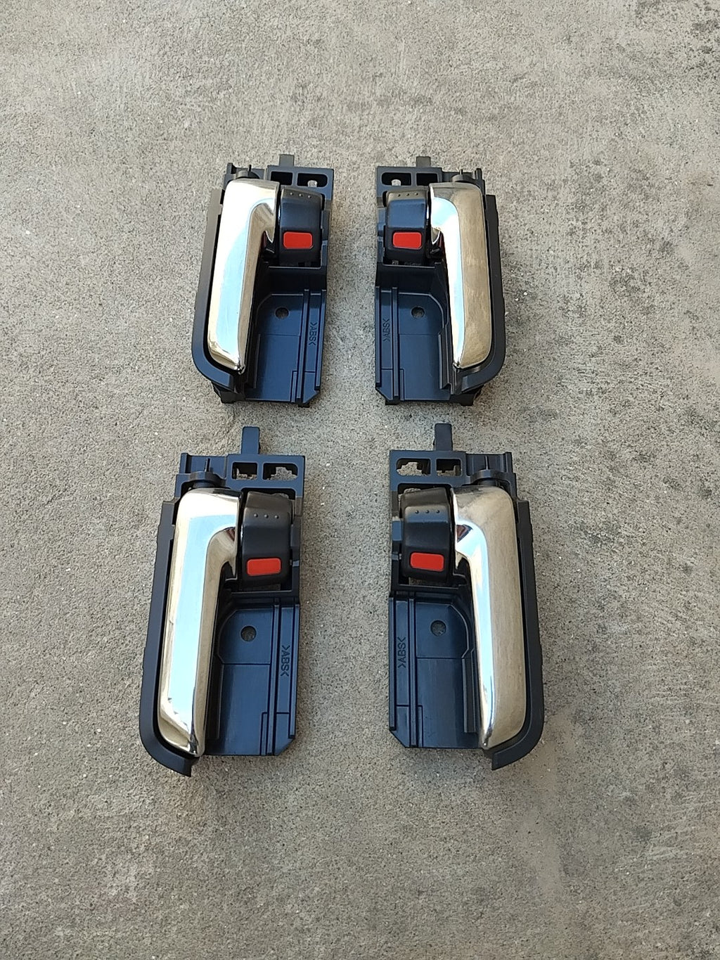 Suzuki Alto Swift OEM interior inner Door Chrome Handle Set of 4 Piece Genuine Japanese OEM 83110-63J20FC6 83130-63J20FC6