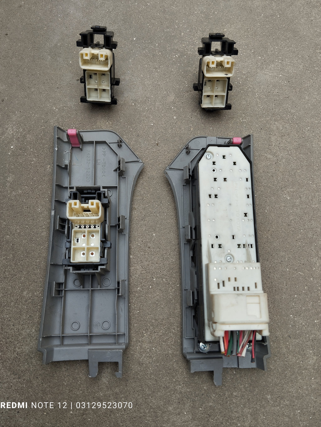 ٹویوٹا وٹز OEM انٹیرئیر ڈور پاور ونڈو سوئچ بٹن حقیقی جاپانی OEM 74251-52290 74232-52220