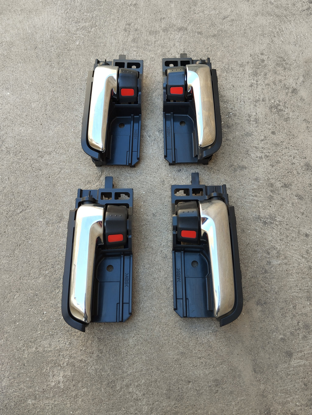 Suzuki Alto Swift OEM interior inner Door Chrome Handle Set of 4 Piece Genuine Japanese OEM 83110-63J20FC6 83130-63J20FC6