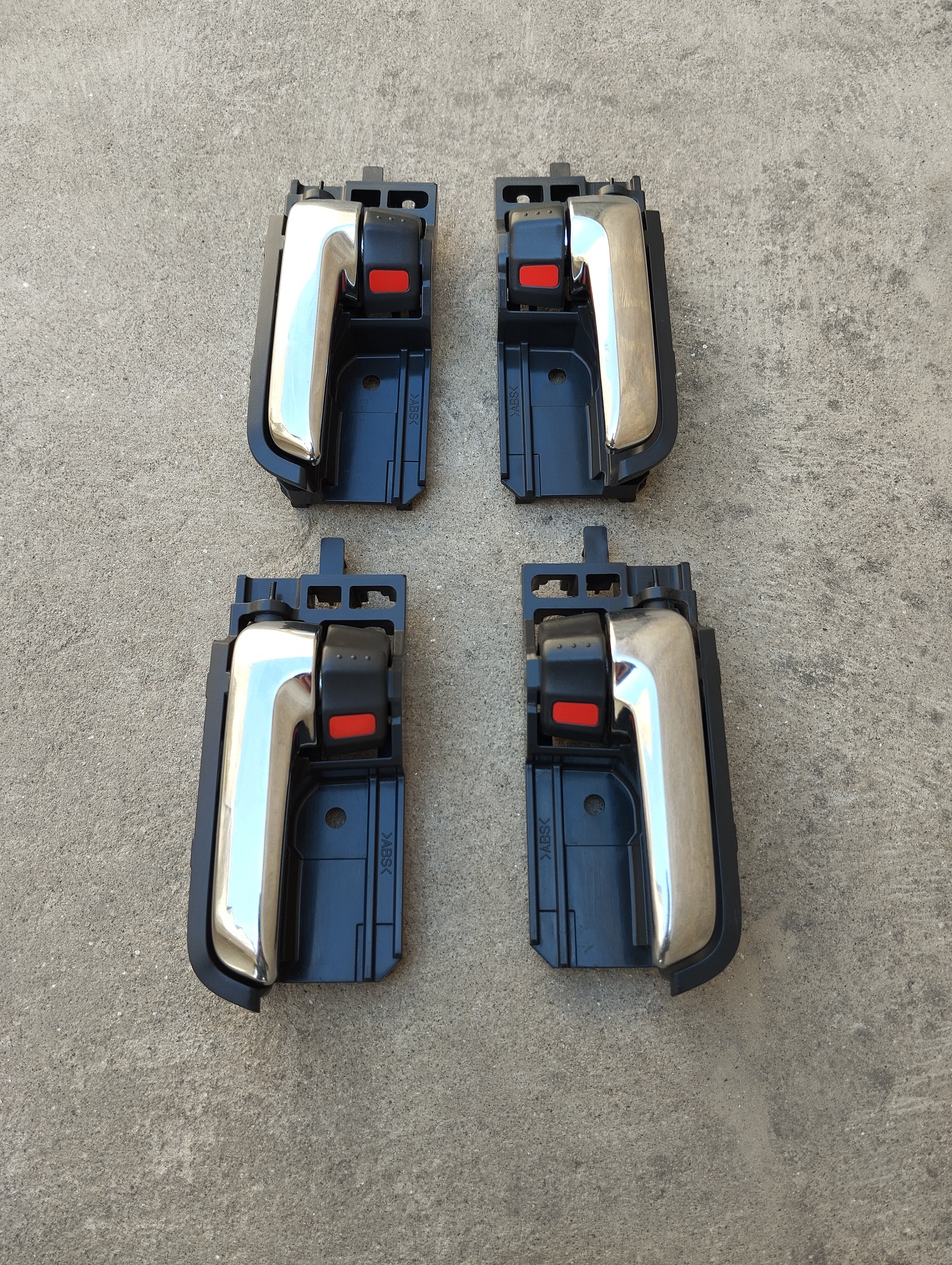 Suzuki Alto Swift OEM interior inner Door Chrome Handle Set of 4 Piece Genuine Japanese OEM 83110-63J20FC6 83130-63J20FC6