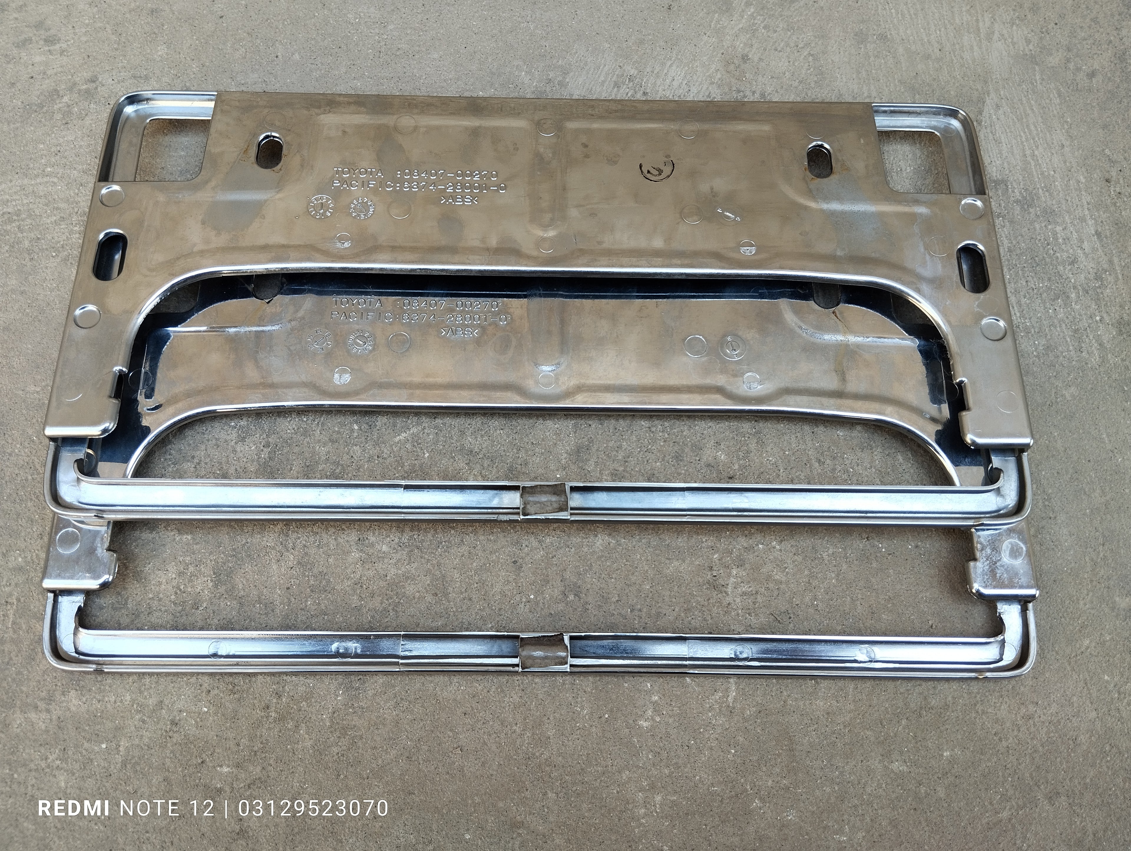 Toyota OEM Genuine Licence Plate Holder Frame Chrome Genuine Japanese OEM 08407-00270