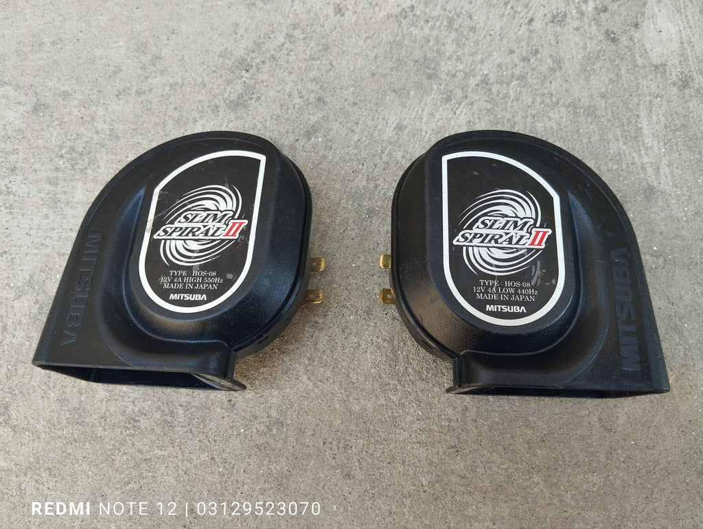 Mitsuba Slim Spiral Horn 550Hz 440Hz Genuine Japanese OEM