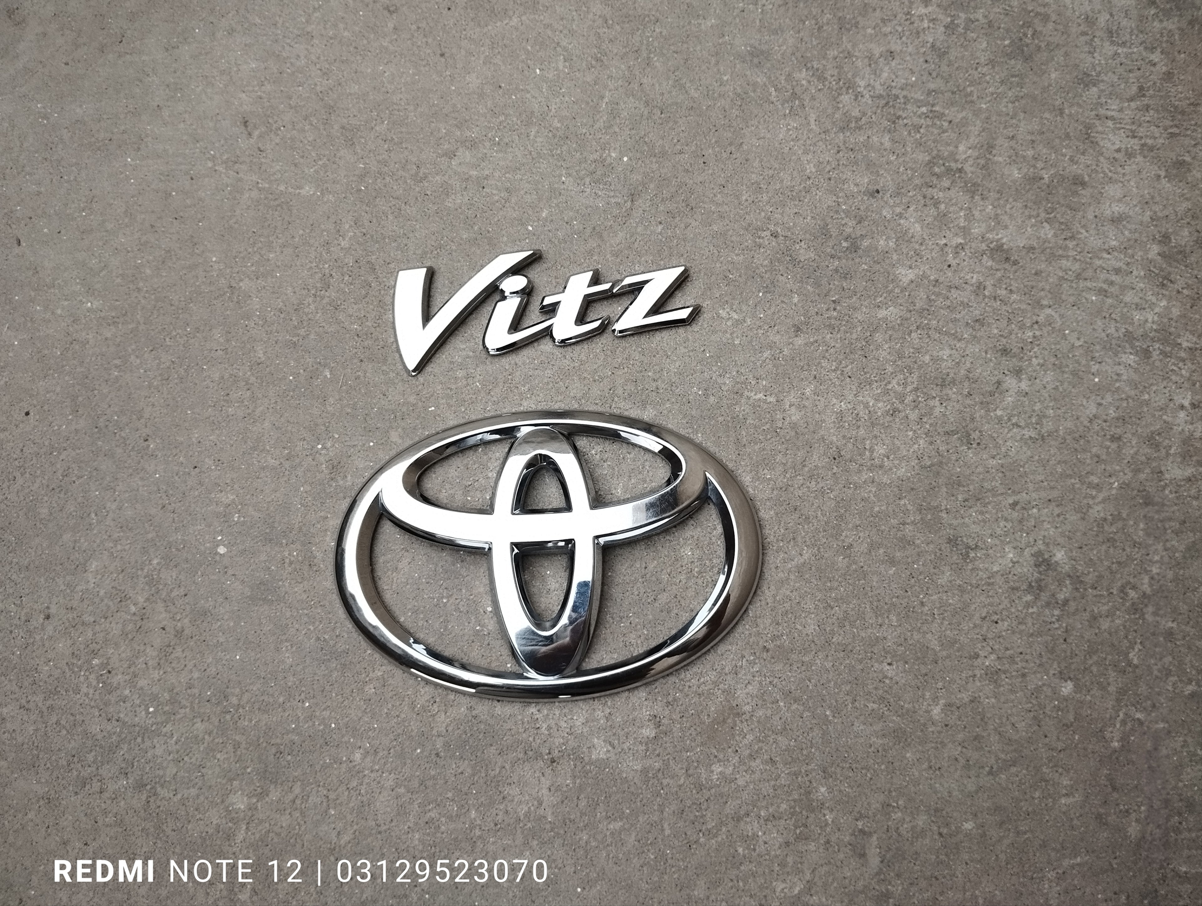 Toyota Vitz OEM Rear Trunk Monogram Logo Emblem Genuine Japanese OEM 90975-02063 75442-52360