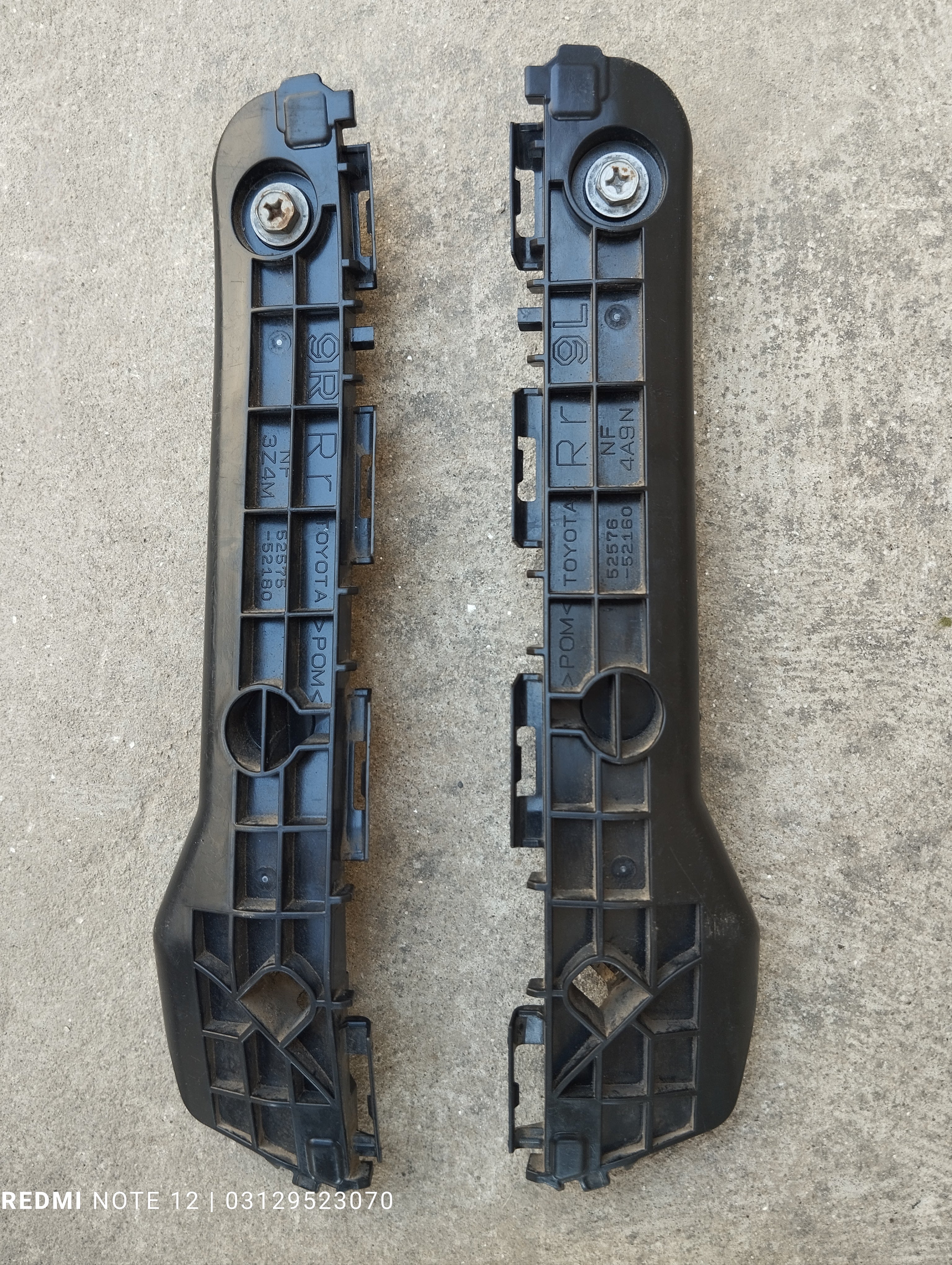 Toyota Aqua OEM Rear bumper Spacer bracket L+H Genuine Japanese OEM 52575-52180 52576-52160