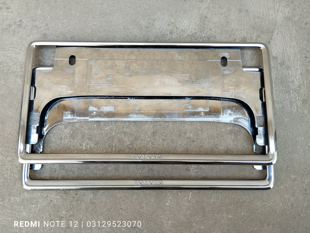 Toyota OEM Genuine Licence Plate Holder Frame Chrome Genuine Japanese OEM 08407-00270